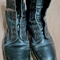 Vintage 90’s Dr. Martens  Black 1490 10 Eye Boots Made In England 