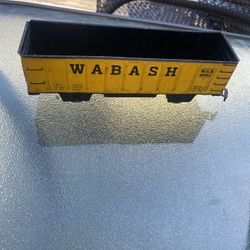 Vintage MARX No. 80982 WABASH GONDOLA CAR – Yellow / Black Tin Lithograph - O Gauge 