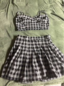 Two piece plaid set