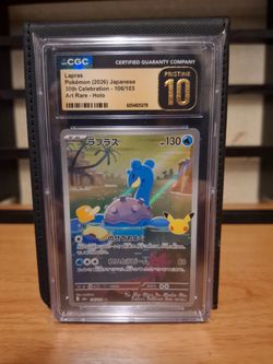 Lapras CGC Pristine 10 Japanese Pokémon Card