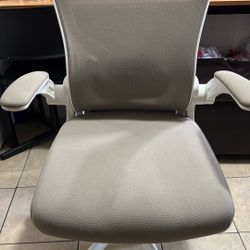 Ergonomic Office Chair with Lumbar Support, Home Office Desk Chairs with Wheels & Flip-Up Arms, Mesh