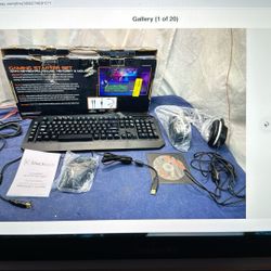 Blackweb Gaming Starter Kit Keyboard Headset Mouse