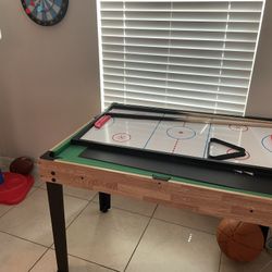 Best Choice Products 2x4ft 10-in-1 Combo Game Table Set w/ Hockey, Foosball, Pool, Shuffleboard, Ping Pong - Natura