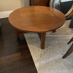 Mission Oak Round Coffee Table Orig &1000. Asking 190