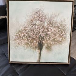 Framed Cherry Blossom Wall Art – 21”x21