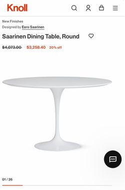Knoll Saarinen Tulip Table Base (Base Only) New in Box