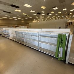 JOANN Fabric Liquidation Sale - Cash Counters, Gondola Shelving, Wire Basket Shelves, Peg Boards Shelving, Peg Hooks, Rolling Rack Fixtures 