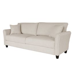  2042-BG

3 Seat Sofa, 85” Modern Upholstered Sofa with 2 Pillows and Solid Wood Frame, Linen Fabric Couch
