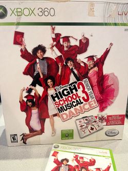 Xbox 360 high school musical 3 dance with dance pad complete