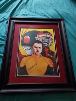 Signed comic book painting