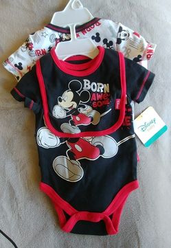 Newborn Mickey Mouse onesie Size 0-3m brand new.