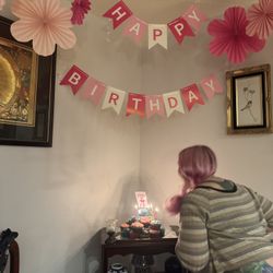 free pink happy birthday decorations 