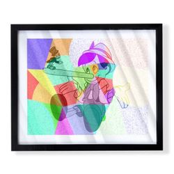 Custom art piece of Disney’s Pinocchio on black frame