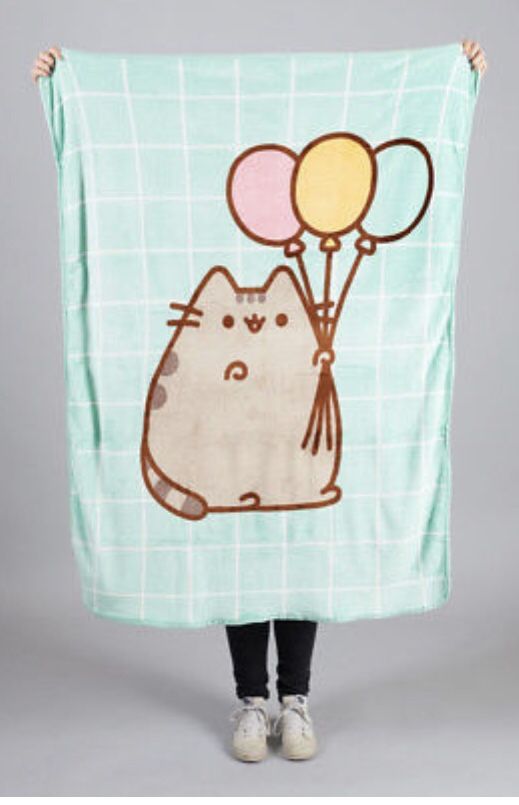 Balloon pusheen plush throw blanket sale