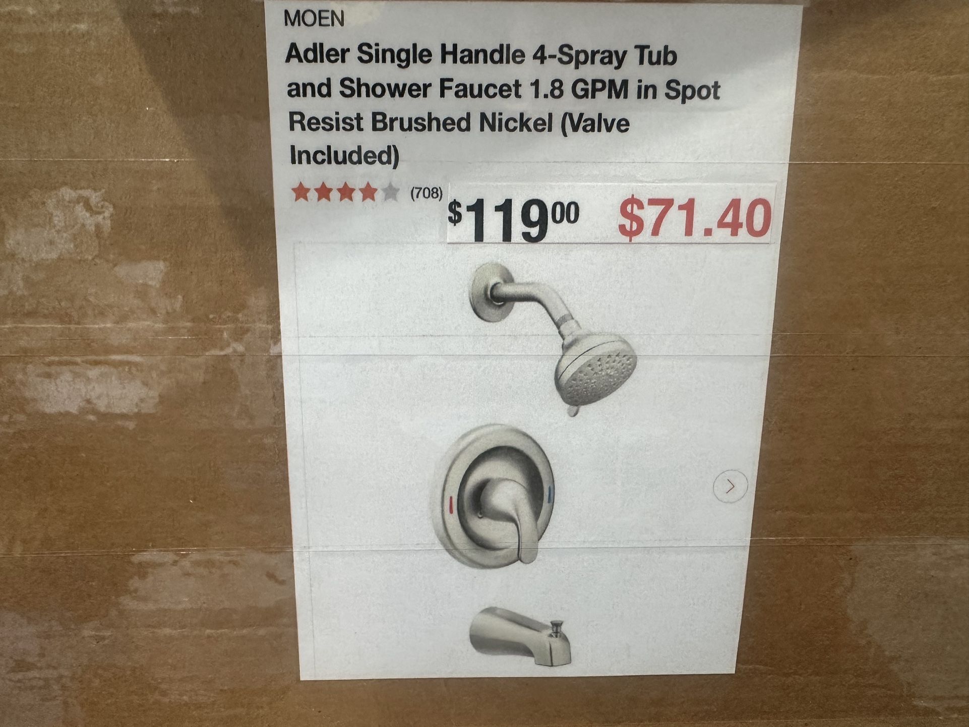 MOEN Shower Set in Brushed Nickel
