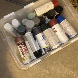 Assortment Of Spray Paint