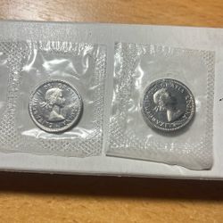 1963 Canadian Proof Nickels 2 Of Them
