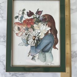 The Mint Gardener Limited Print & Green Enamel Frame