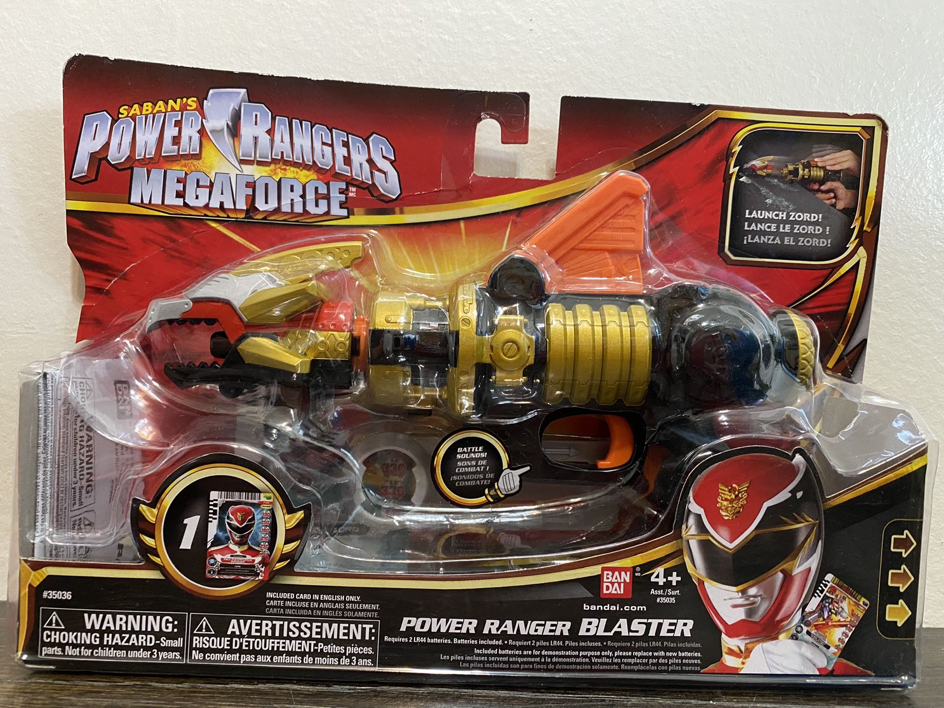 New Saban's Power Rangers Megaforce Power Ranger Blaster Bandai Rare 2012