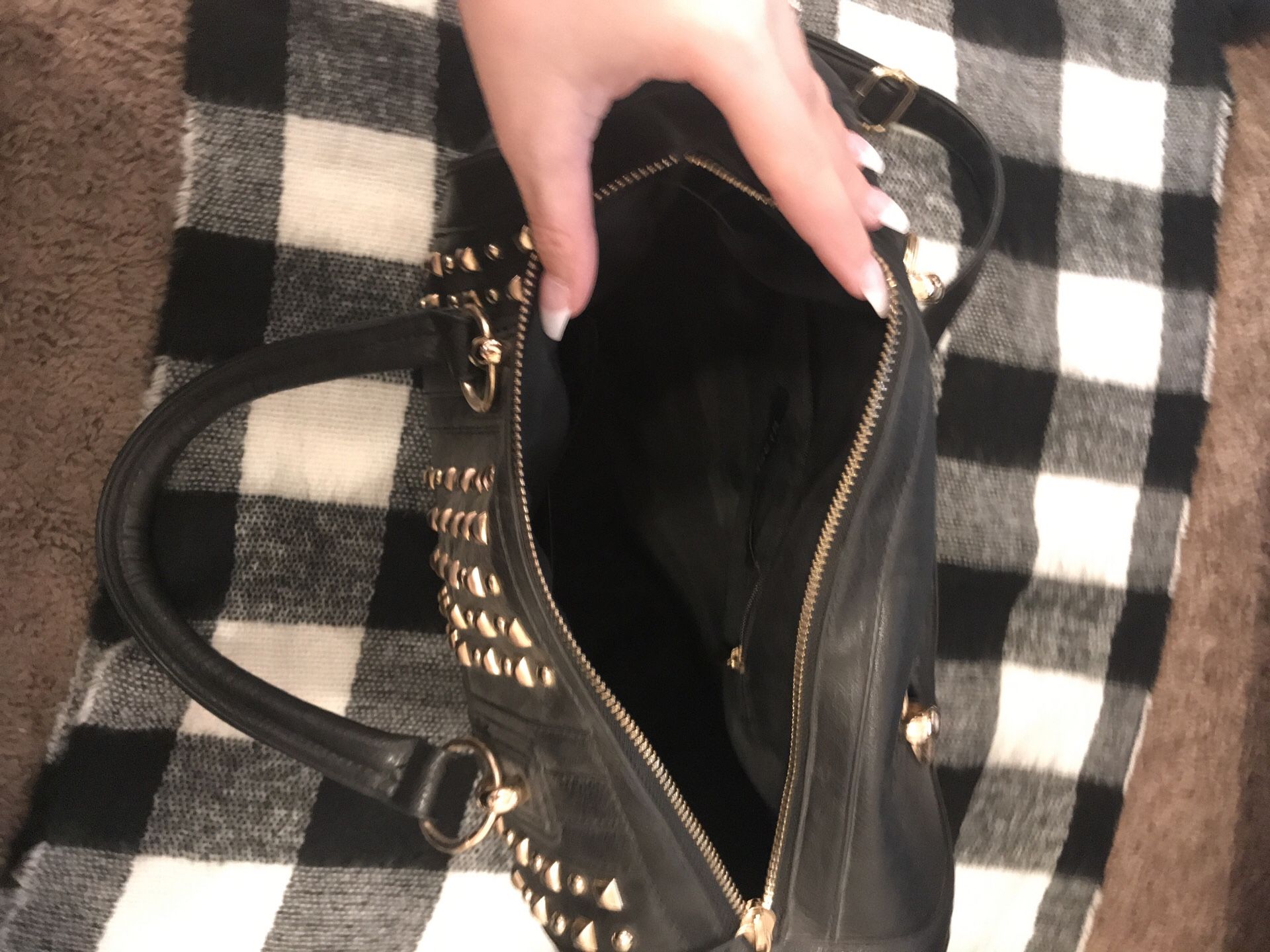 Wilson’s leather studded purse