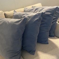 24x24 Couch Pillows Blue 