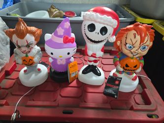 Halloween Lighted Decor Figures Set of 4