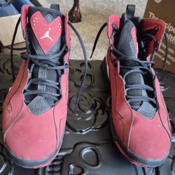 Jordan True Flight Red Black White Men's Mid Top Athletic Sneaker