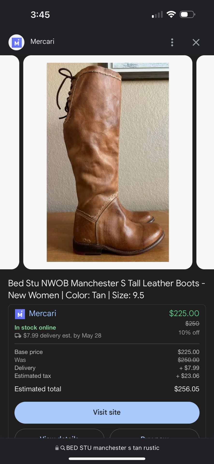 Bed Stu Tall Tan Leather Boots 