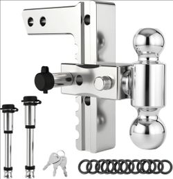 Adjustable Trailer Hitch for 2.5 inch Receiver,8 inch Rise/Drop Hitch
Aluminum Adjustable Tow Hitch,2" and 2-5/16" Ball Hitch, 18500 LBS GTW Truck Hit