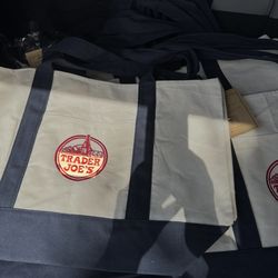 Trader Joe’s Navy Blue Large Canvas Tote Bag
