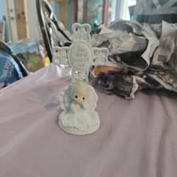 Precious Moments You Are A Child Of God Bisque Porcelain Cross