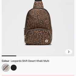 Lululemon Everywhere Sling Bag 2L ***Leopardo- Sold out color***