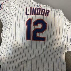 NY Mets Lindor #12 White Jersey XXL