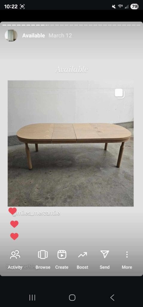 Vintage Mid Century Dining Table