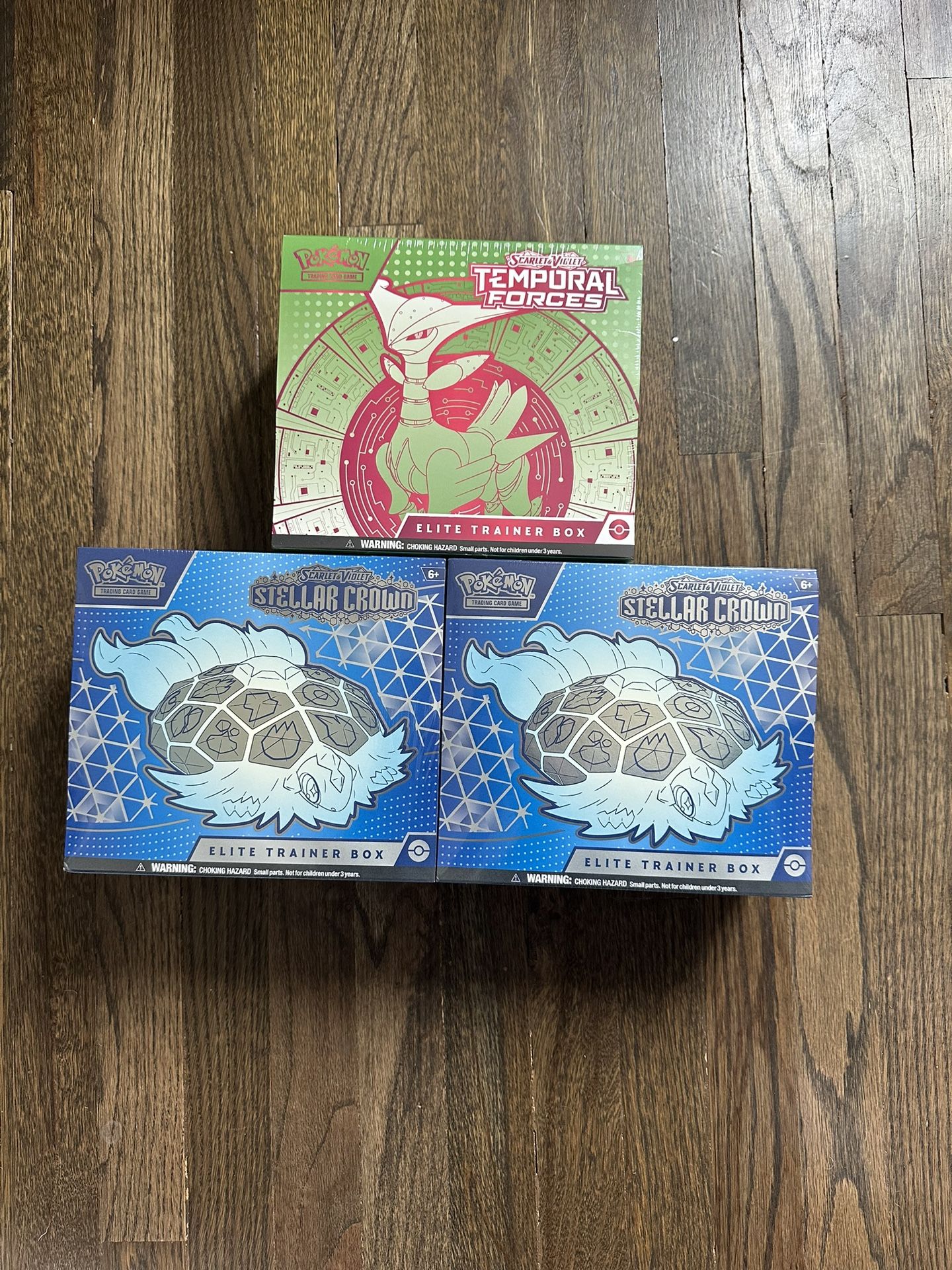 Pokémon Stellar Crown (2) and Temporal Forces (1) ETB