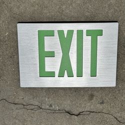 Stainless steel exit sign 