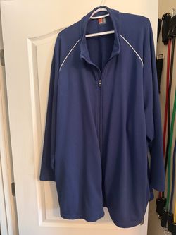 Blue Full-Zip Track Jacket