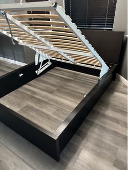 IKEA Malm Queen Storage Bed Frame Dark-Brown