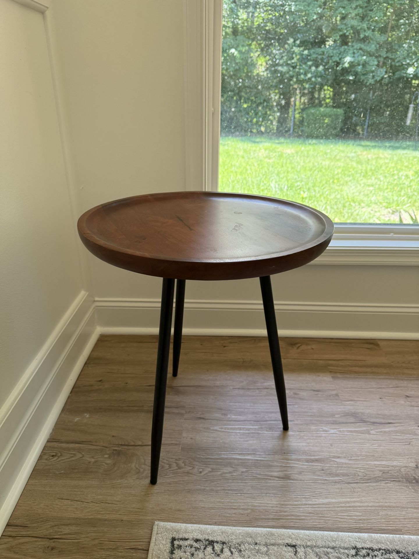Round Wooden Side Table