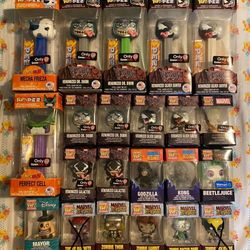 Assorted Funko Pez & Keychains 