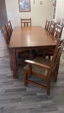 Dining room set of 8 chairs
