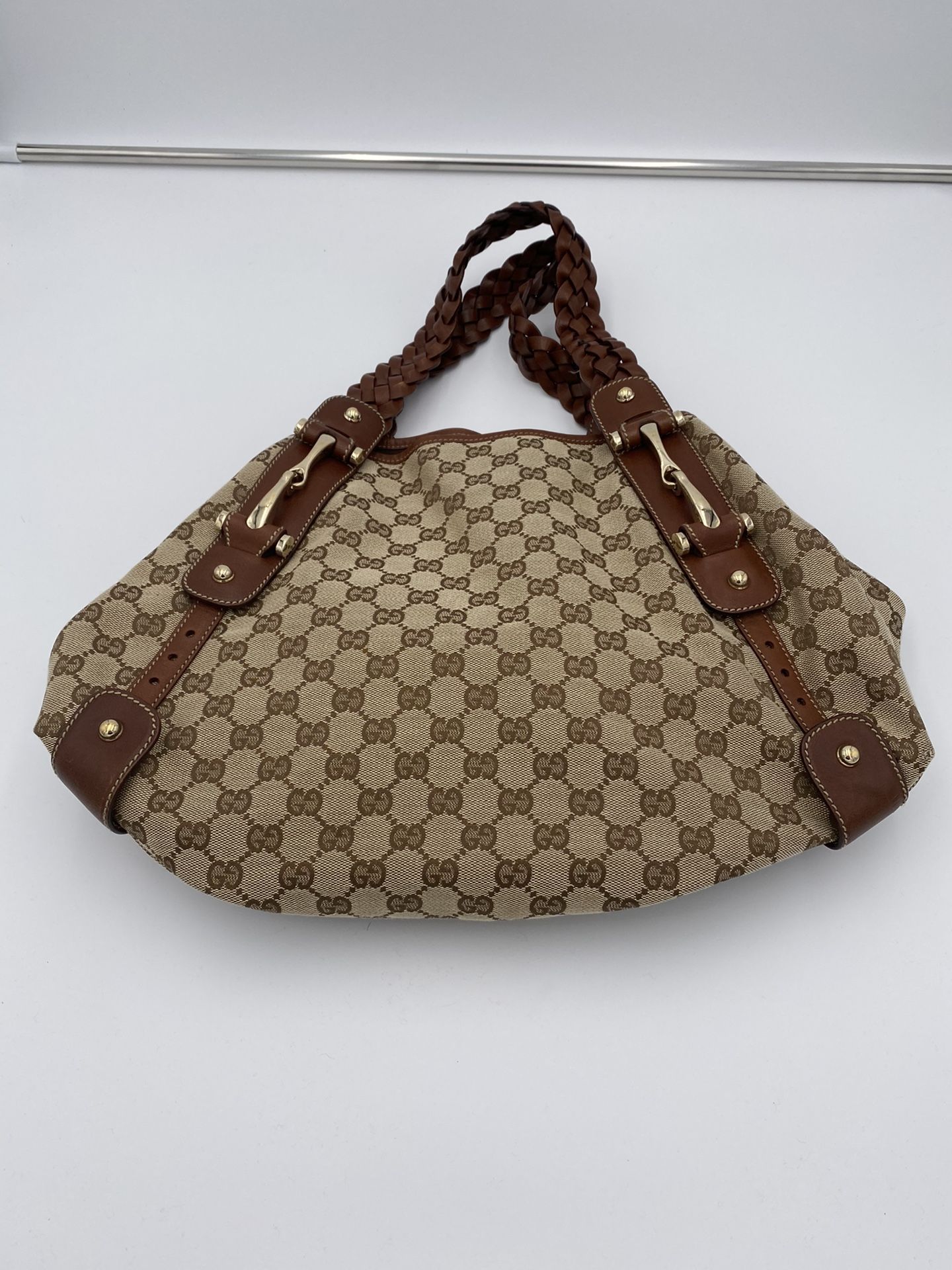 Gucci Monogram Small Pelham Shoulder Bag Light Brown