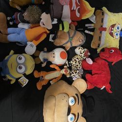 Cartoon Plushie Bundle Of 12  Including DISCONTINUED RARE ONES