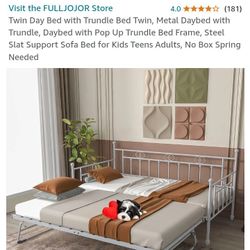 Twin Day Bed With Trundle And Mattresses