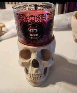 Skull candle holder Up To 3 Wick Candles