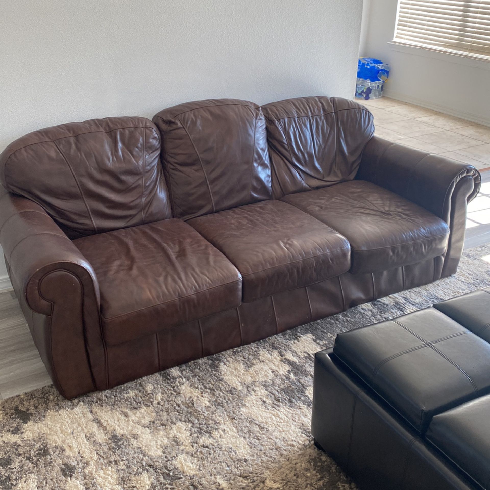 2 Couches & middle Cushion Storage Thing
