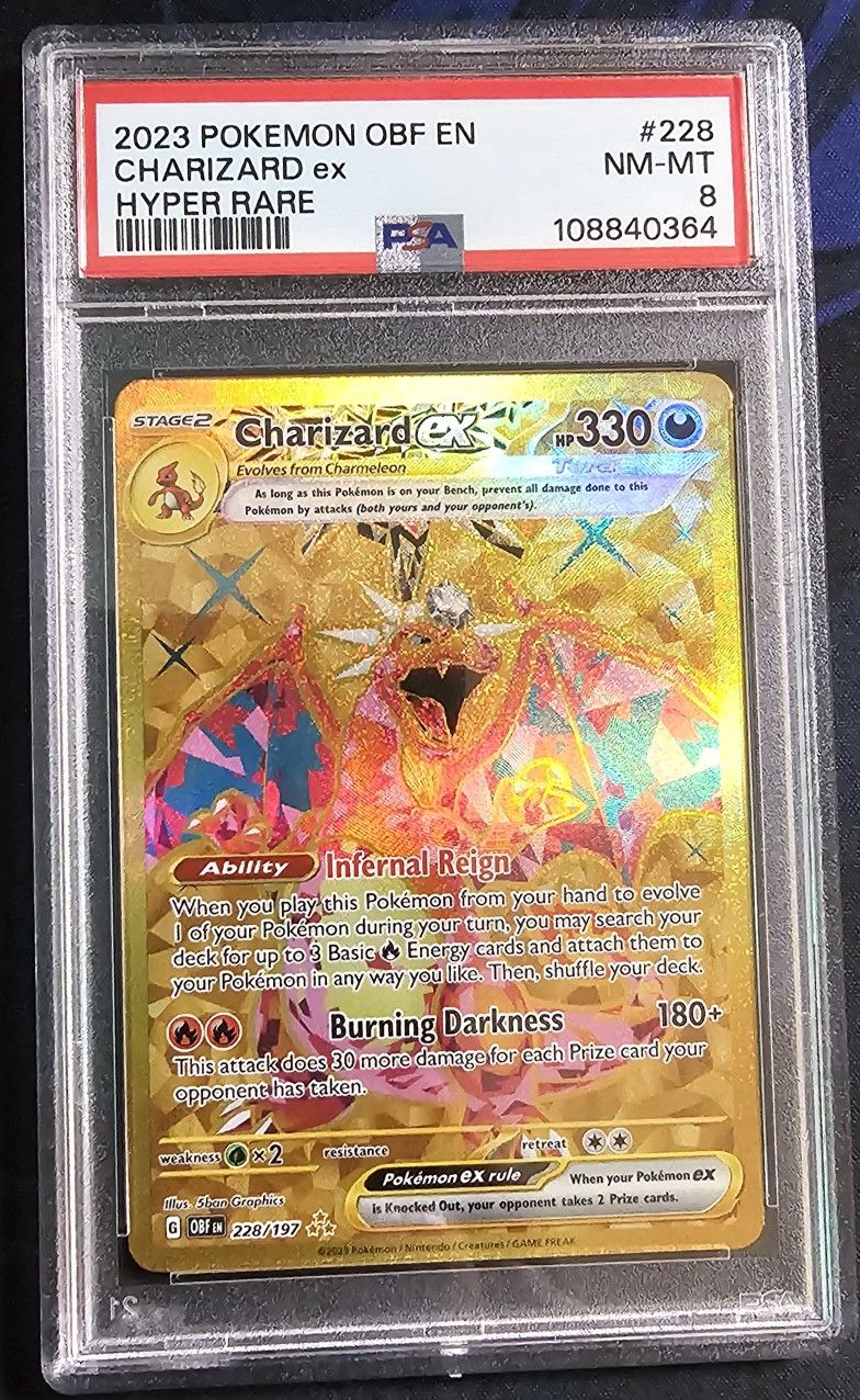 Charizard ex 228/197 SV03: Obsidian Flames Holo PSA 8