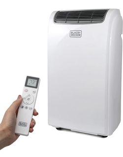 BLACK+DECKER 10,000 BTU Portable Air Conditioner with Remote Control, White  & 8,000 BTU Portable Air Conditioner with Remote Control, White