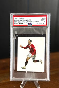 2007 Panini Cristiano Ronaldo Manchester United Sticker PSA 9