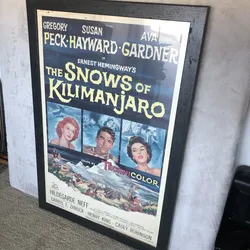 The Snows of Kilimanjaro (1952) Original One-Sheet Movie Poster – framed